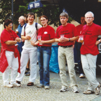 Bild Das Organisationsteam des 13. Stadtlaufes während einer kleinen Verschnaufspause